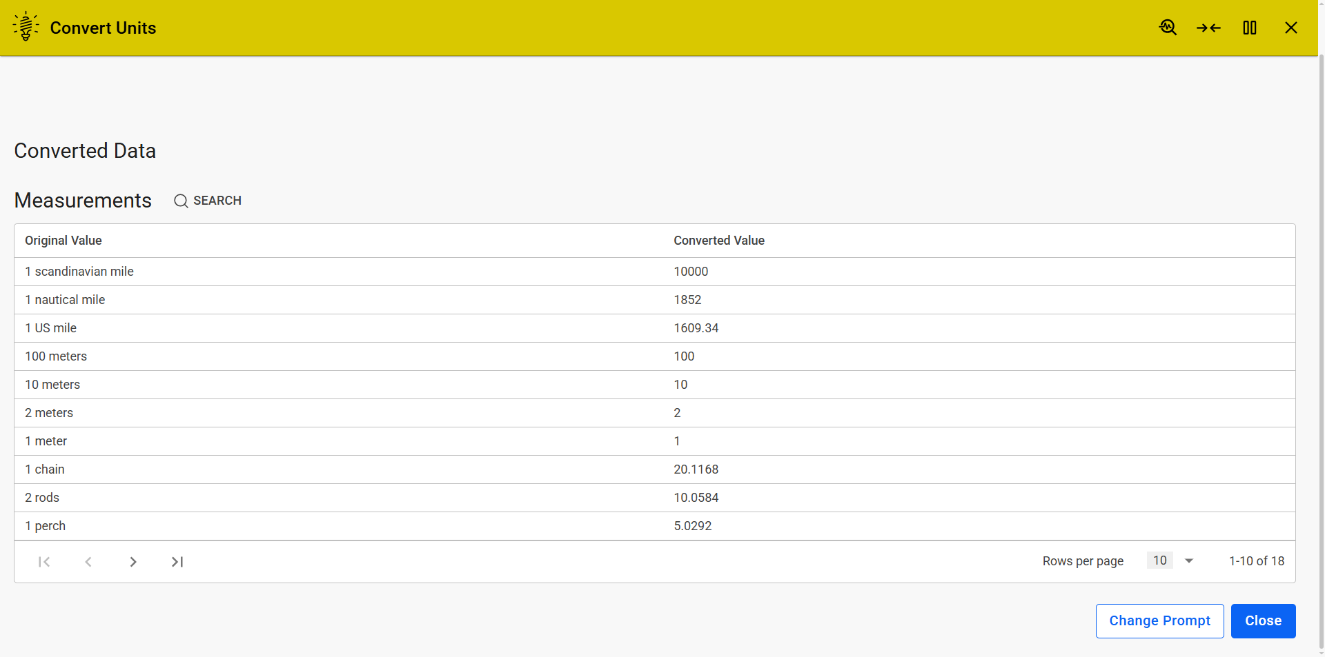 Convert Units Converted Data